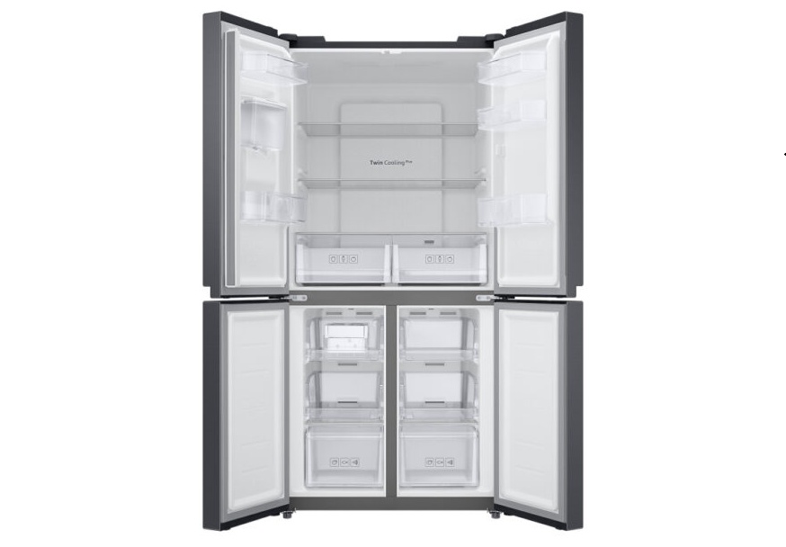samostojeci-kombinovani-frizider-samsung-rf48a401eb4-eo-french-door-otvorena-vrata SAMSUNG RM90F67CECEO samostojeći kombinovani frižider, French door