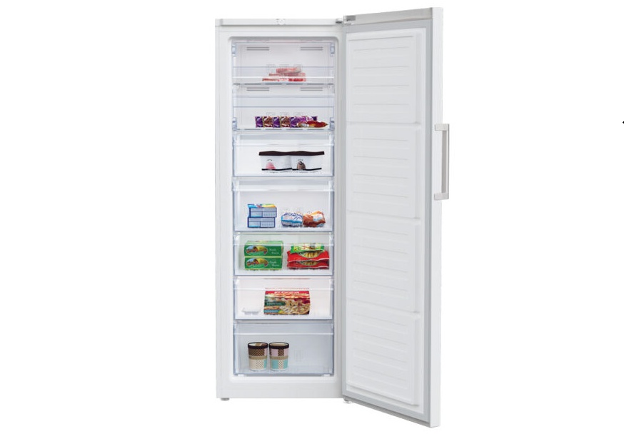 samostojeci-vertikalni-zamrzivac-beko-RFNE290L41WN-otovorena-vrata BEKO RFNE290L41WN samostojeći zamrzivač sa fiokama visine 171cm