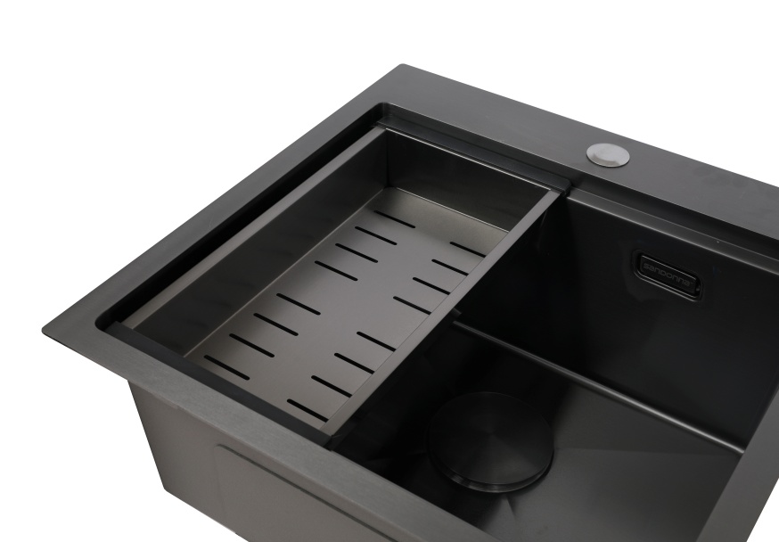 sudopera-sandonna-hd5050r-inox-crna-sa-daljinskim-podizacem-resetke-korpica SANDONNA HD5050R INOX CRNA + KORPICA CRNA + DALJINSKI PODIZAČ REŠETKE