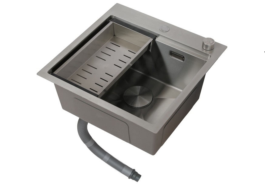 sudopera-sandonna-hd5050r-inox-sa-daljinskim-podizacem-resetke-- SANDONNA HD5050R INOX + KORPICA INOX + DALJINSKI PODIZAČ REŠETKE