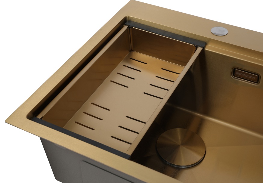 sudopera-sandonna-hd5050r-inox-zlatna-sa-daljinskim-podizacem-resetke-korpica SANDONNA HD5050R INOX ZLATNA + KORPICA ZLATNA + DALJINSKI PODIZAČ REŠETKE