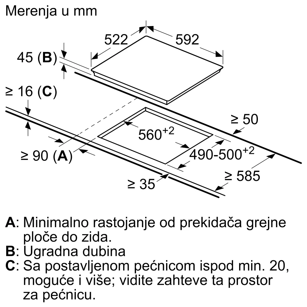 bosch-staklokeramicka-grejana-ploca-pkf611bb2e-dimenzije BOSCH PKF611BB2E staklokeramička ploča