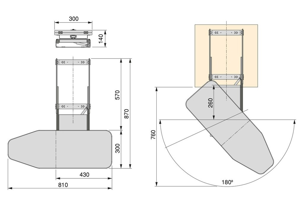 emuca-iron-180-ugradna-daska-za-peglanje-dimenzije EMUCA IRON 180 ugradna daska za peglanje